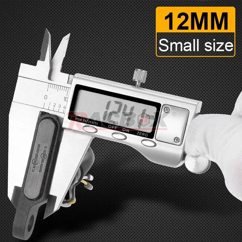 8mm 6led Motorcycle Turn Signals Light Flowing Rear Light Indicators White Amber