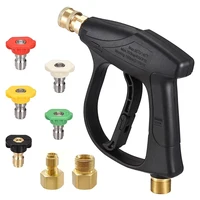 4000PSI High Pressure Water Gun for Car Wash, 5 Color Nozzle Tips, 1/4 Quick Connect, M22-14 Thread, 3/8 Quick Connector 1