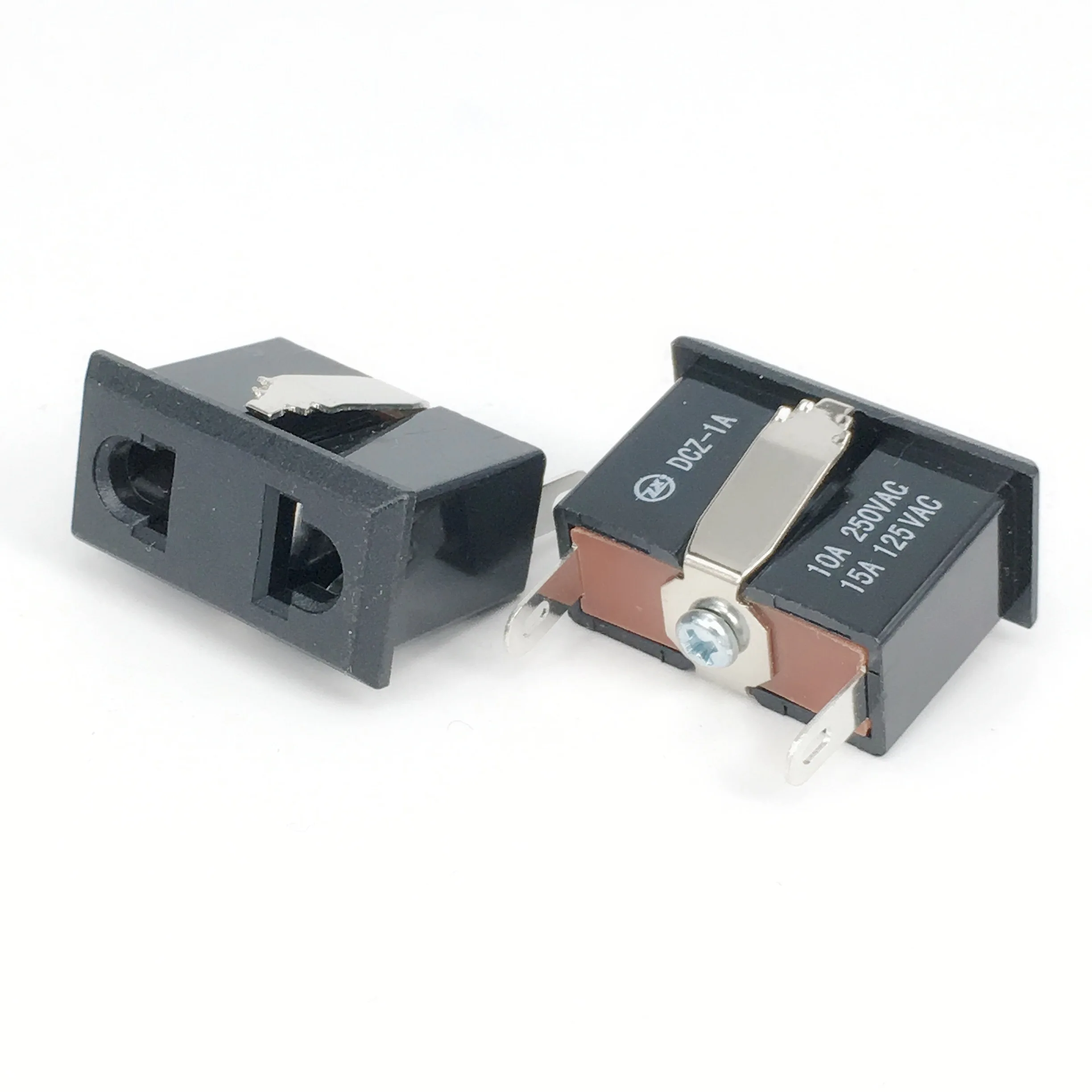 10pcs/lot UPS Power Outlet AC Socket with Shrapnel EU/US 2 Hole Power Socket 10A 250V Electric Connector Wall Outlet