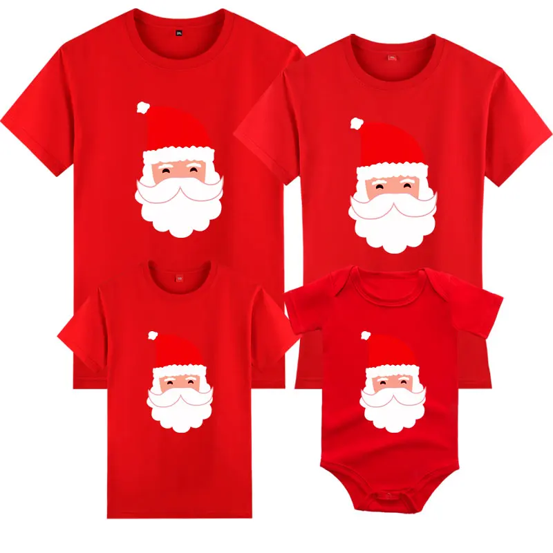thumbnail image 1 of Conjuntos familiares a juego, camiseta con estampado de dibujos animados de Feliz Navidad para papá, camisetas navideñas para adultos y niños, mameluco para bebé, ropa para mamá y yo, 1 of 5