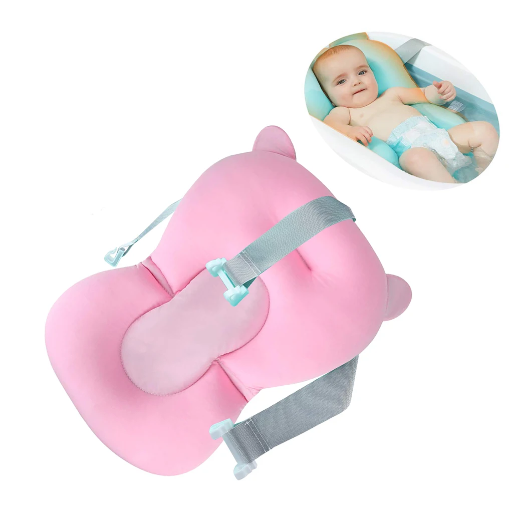 Foldable Baby Bath Seat Support Mat - Soft Comfort Cushion main image 0