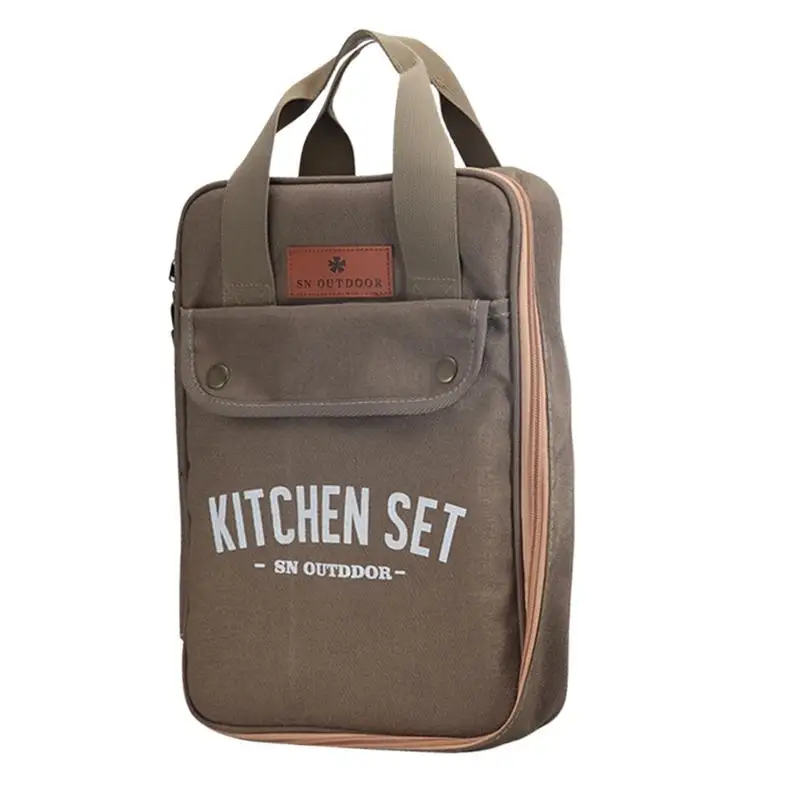 

Набор кухонной утвари для кемпинга, набор из 8 предметов из нержавеющей стали, портативная кухонная утварь, набор металлических кухонных принадлежностей для