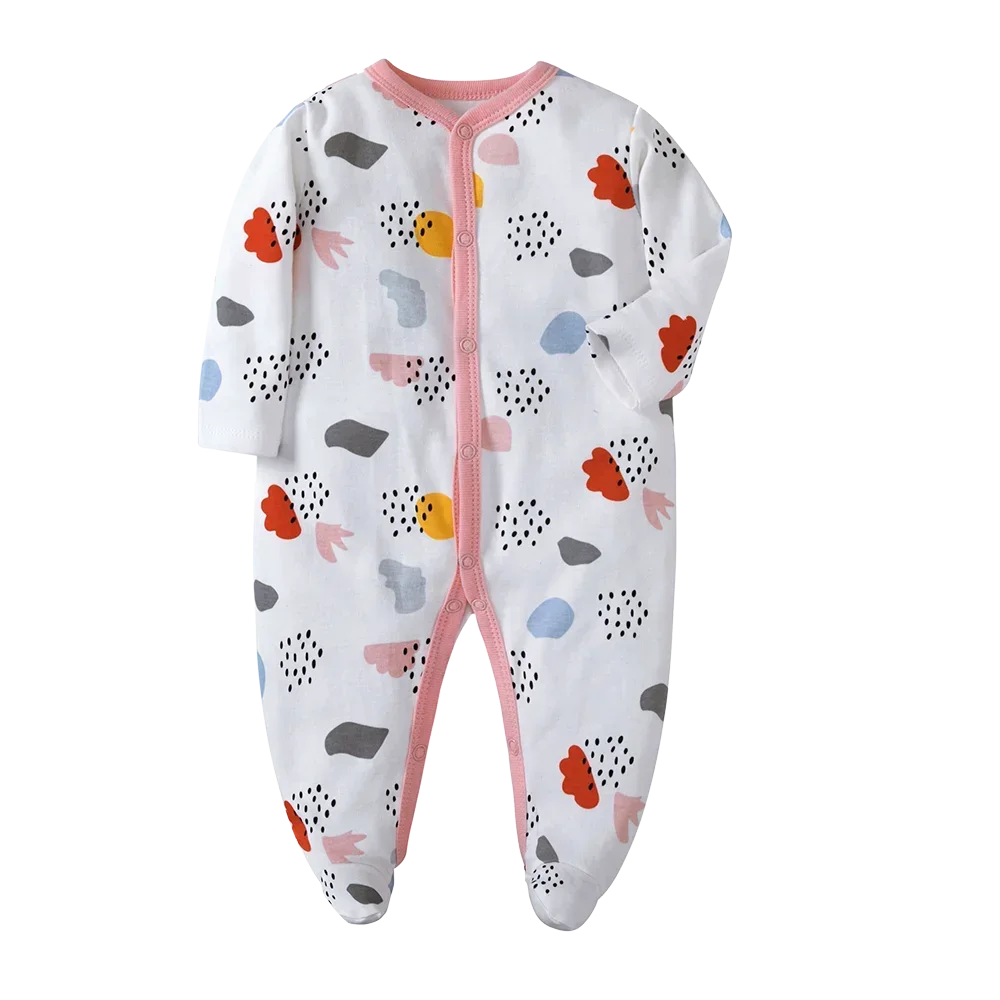 Four Seasons 0-12Months Baby Rompers Newborn Girls&Boys 100%Cotton  of Long Piece Infant Clothing Pajamas Overalls Cheap 6