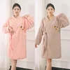 Large Lady Bath Towels For Body Coral Velvet Bath Towels Fashion Wearable Fast Drying Beach Spa Bathrobes Bath Skirts 1