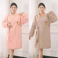 Large Lady Bath Towels For Body Coral Velvet Bath Towels Fashion Wearable Fast Drying Beach Spa Bathrobes Bath Skirts 1