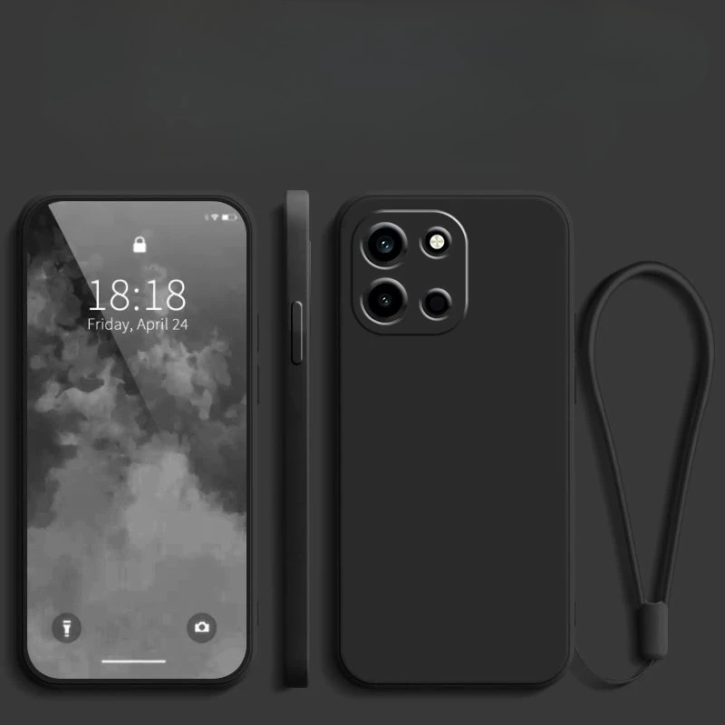 Enhanced Protective TPU Matte Shockproof Case with Lens Protection and Lanyard Attachment