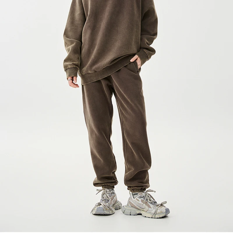 American Retro Batik Washed Joggers Man Leggings Oversize