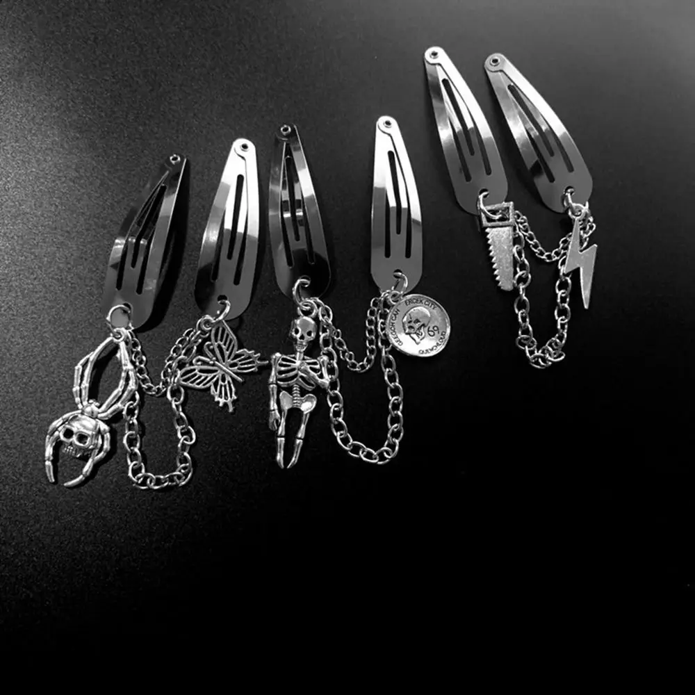 Description Picture 2 of itemGothic Style Chain Star Metal BB Clip Y2K Alloy Cool Cross Barrette Punk Hair Clip Korean Style Hairpin Women Hair Accessories