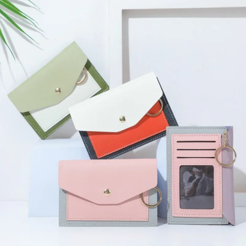 

Новая цветная сумка для карт, Женский кошелек с зажимом для карт и монет, многофункциональная Подарочная сумка для корпоративных карт