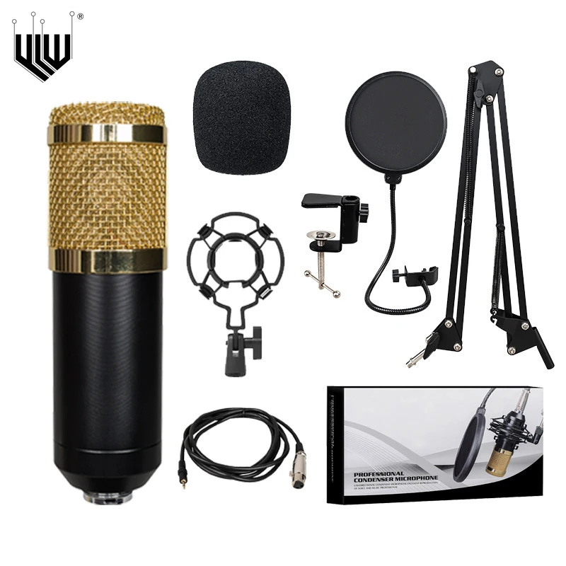 Professional Studio Microphone Wired Condenser Microphone For PC Computer Notebook Game Streaming Video Karaoke KTV Microphone