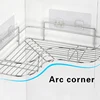 Stainless Steel Triangular Holder Shelf Wall Mounted Adhesive Shampoo Shower Storage Rack Kitchen Bathroom Organizer 2