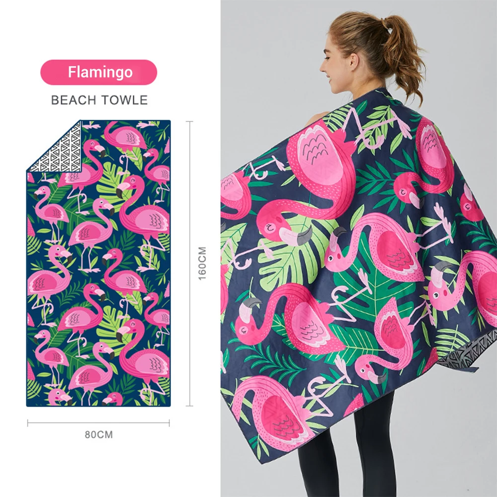 

Sand Free Quick Dry Beach Towel Microfiber Bath Towels Beach Swimming Personalized Flamingo Beach Towels Surf 2023 New