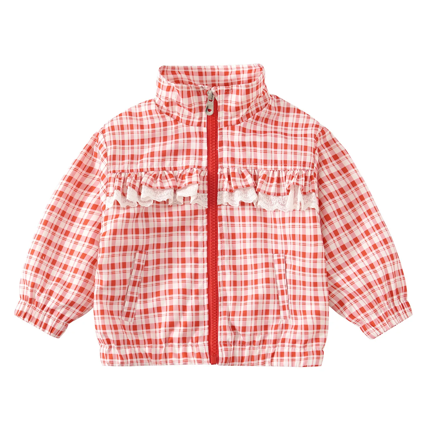 여아 아우터웨어 2026 봄 가을 신상 한국 체크무늬 방풍 가디건 캐주얼 패셔너블하고 스타일리쉬한 의류