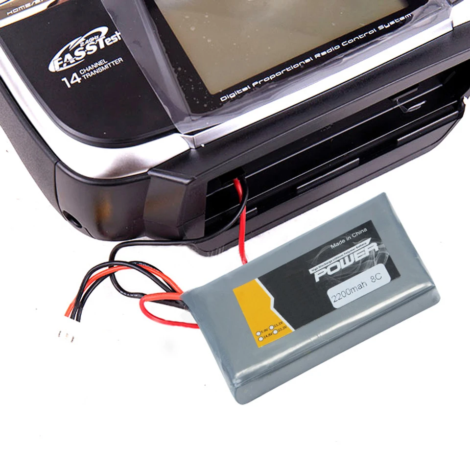Batterie Lipo 2S 7.4V 2200mah 8C pour émetteur Futaba T6J T8FG 12FG, accessoires pour télécommande radio, aste 7.4V  44