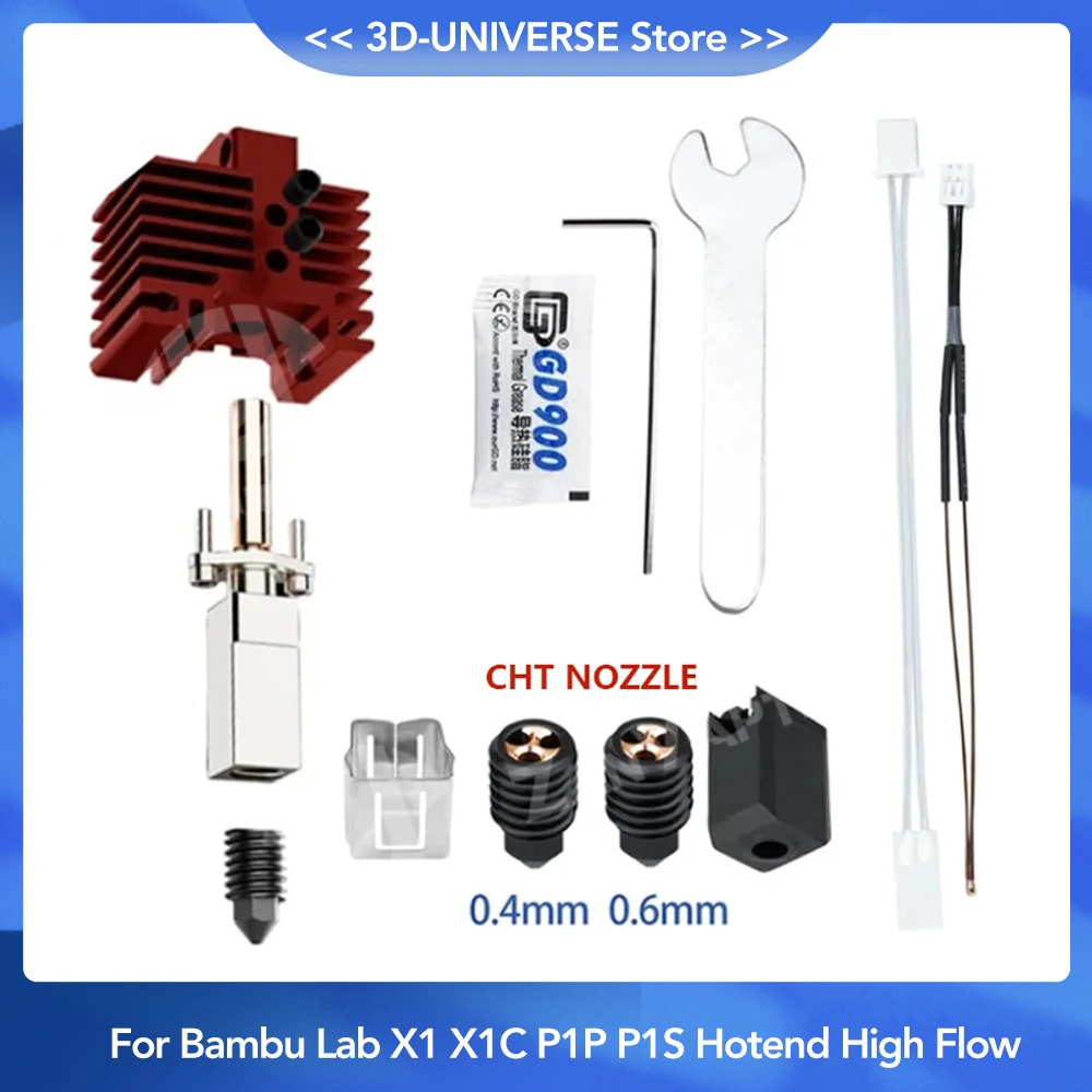 

Voron2.0 обновление для Bambu Lab Hotend Bambulab, насадка ххх1 X1C P1P Hotend Red Bambu Labs P1S Hotend High Flow Bi Metal