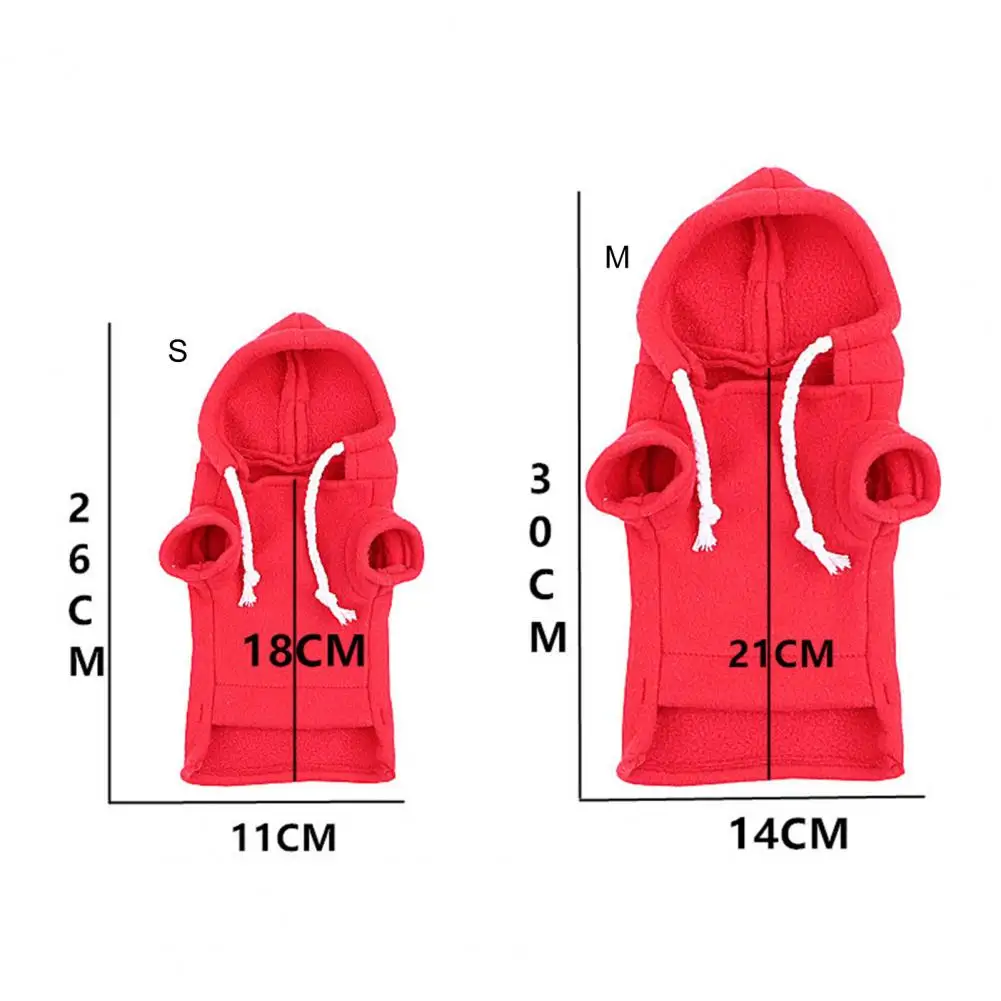 Pet Slippers and Costumes Cute Ferret Hoodie Solid Color Drawstring Hooded Sweatshirt Thick Fleece Foreleg Elastic Hamster Guinea Clothes