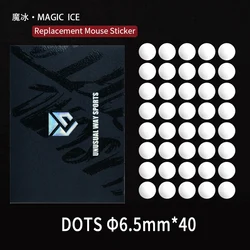Enhanced Sports Mouse Skates - PTFE Anti - Collapse Magic Ice in Black and Silver Fox Design (6.5Dots Mice)