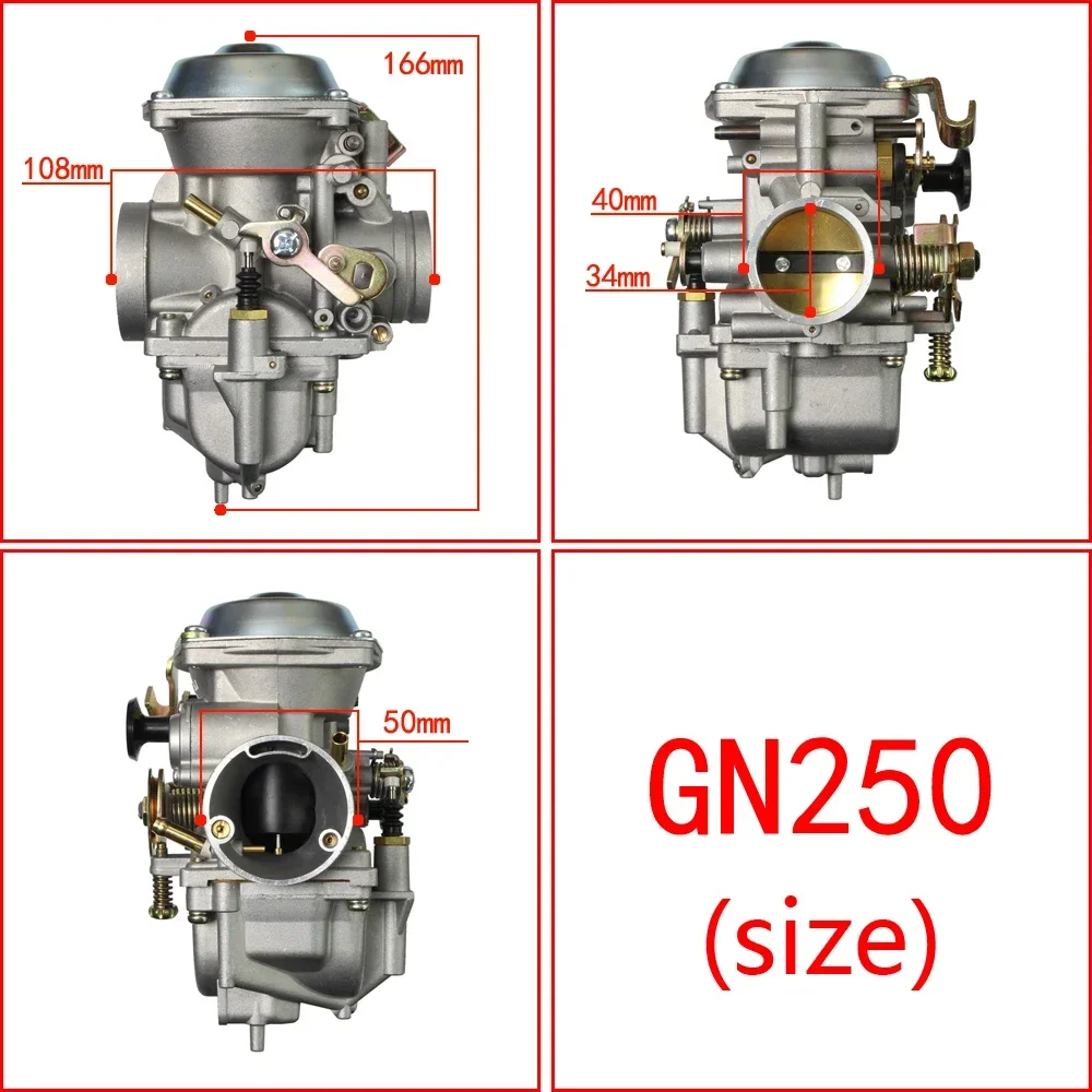 Motorcycle Carburetor Carb For Suzuki GN250 GN300 Dr250 For Yamaha Sr250 Roketa JS400-7 JINGKE Brand HS400 Scout 300CC-400CC Motorcycle Carburetor