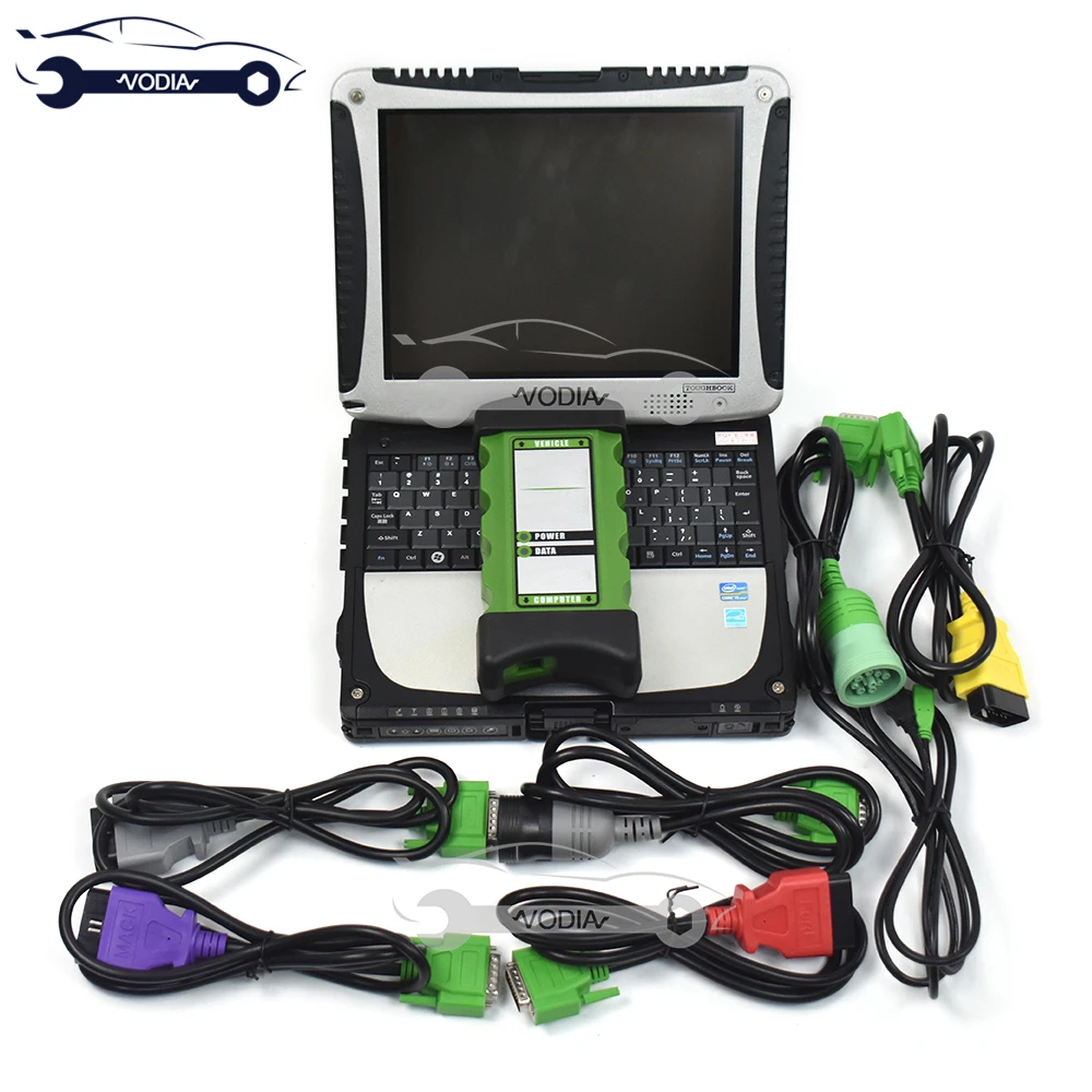 

DLA+ 2.0 Adapter Kit Truck Scanner Fleet COMMERCIAL VEHICLE DIAGNOSTICS TOOL+CF19 laptop