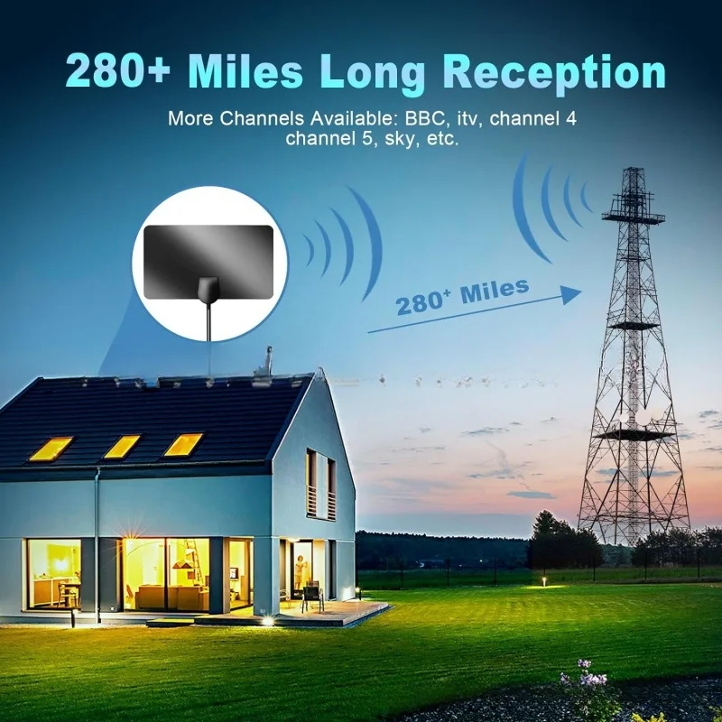 Duke HDTV Thin Film Antenna Mini HD Digital TV Antenna DVB-T2 Digital
