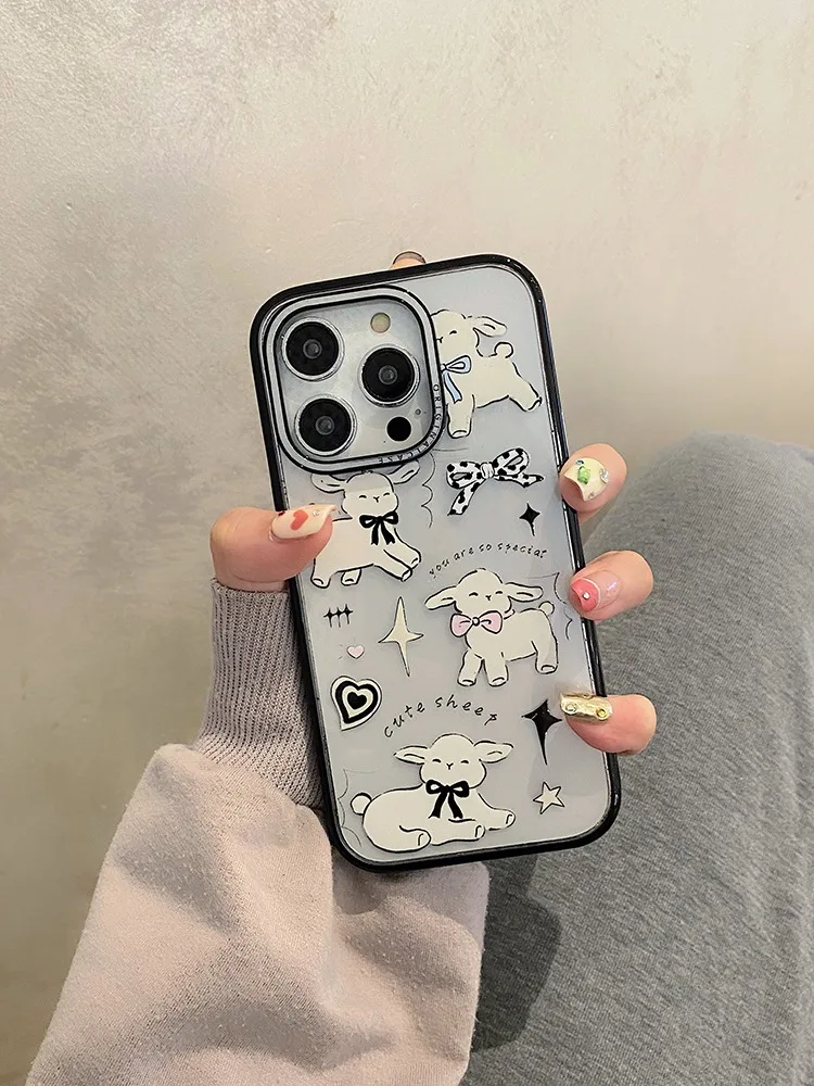 Adorable Sheep Acrylic Back Cover for iPhone