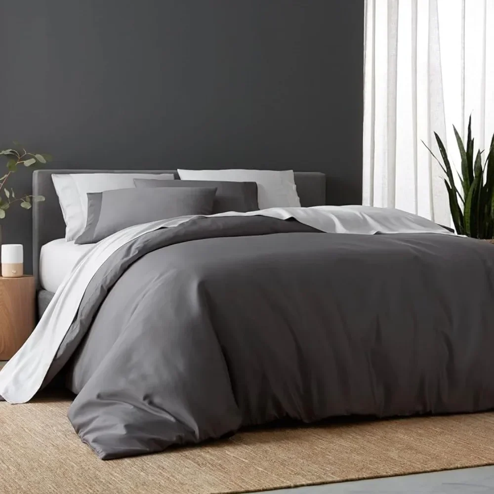 

Oeko-TEX Comforter Sets Buttery Soft Duvet Cover High GSM (Storm Bedding Set 1 Duvet Cover and 2 Pillowcases Bed Duvets Linen