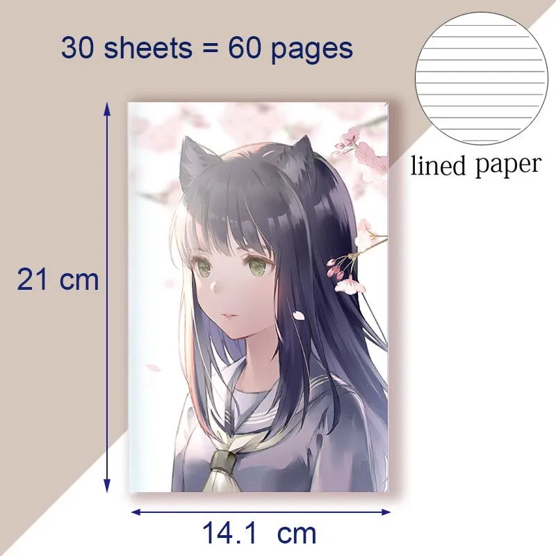 Cute anime notebook thick notebook A5 diary female student cute girl heart  notebook high value binder time management planner - AliExpress