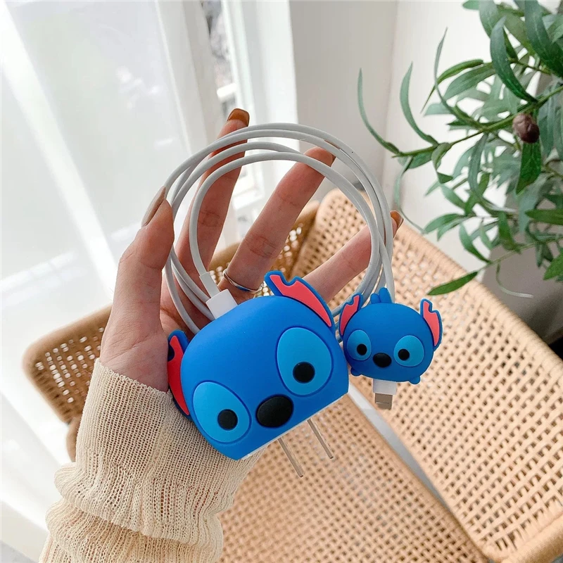 Disney Stitch-soporte Protector de Cable de teléfono, organizador de  protección de cargador rápido para iPhone/iPad, 18W/20W - AliExpress