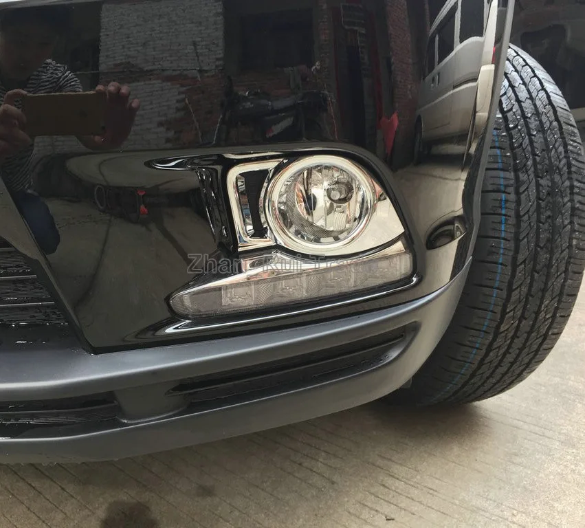 

ABS Chrome Front Fog Light Lamp Cover Trim For Toyota Highlander 2014-2017 Car Accessories Stickers W4
