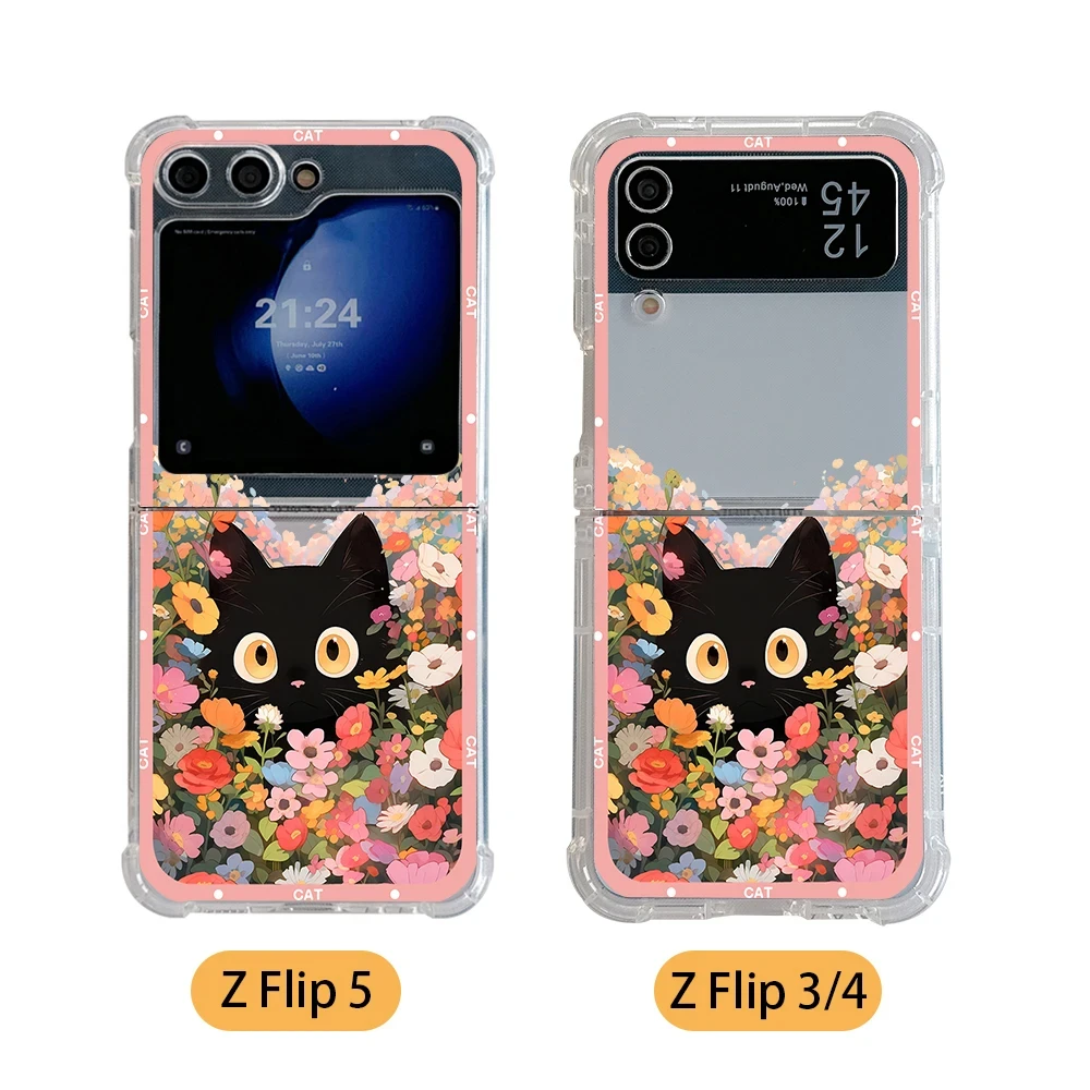 Cute Cat Cartoon Luxury Soft Anti-Fall Phone Case