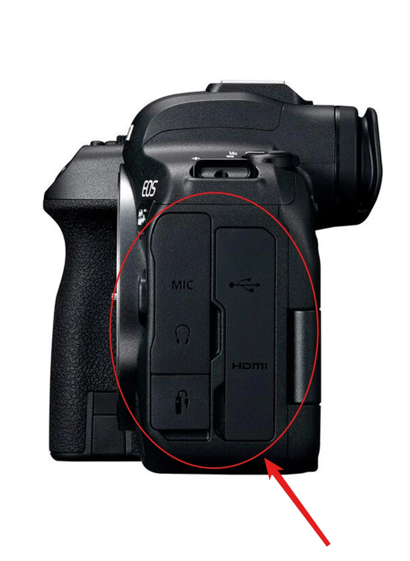 새로운 USB Hdmi 호환 DC INVIDEO OUT 캐논 EOS R6 I II R6II 디지털 카메라 수리 부품용 고무 도어 하단 커버