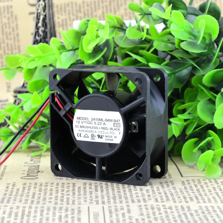 

ORIGINAL 2410ML-04W-B47 12V 0.22A 6CM 6025 2WIRES TEMPERATURE CONTROL COOLING FAN