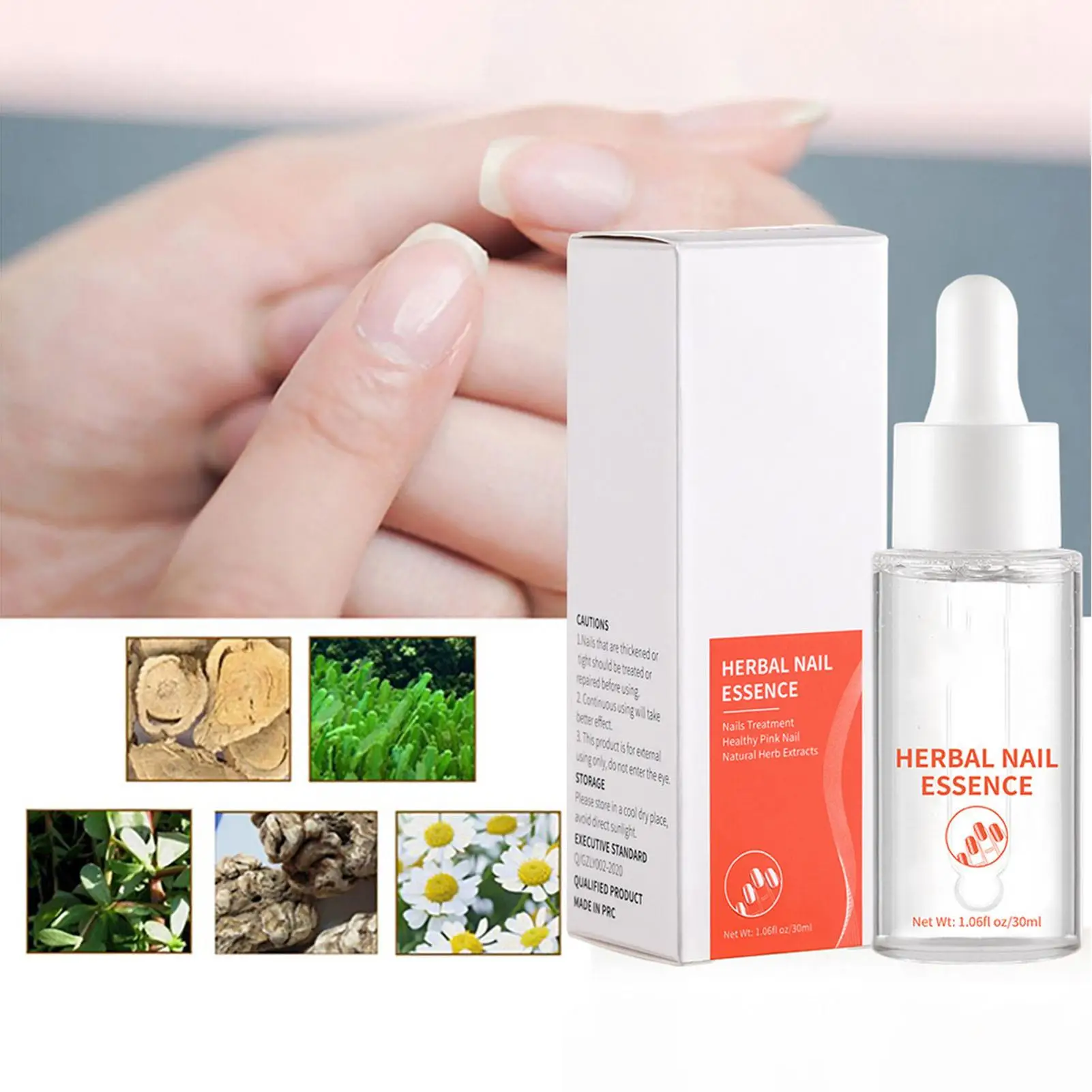 30ml Herbal Nail Growth Serum-Multifunctional Clear Liquid for Fingernail Repair & Strengthening