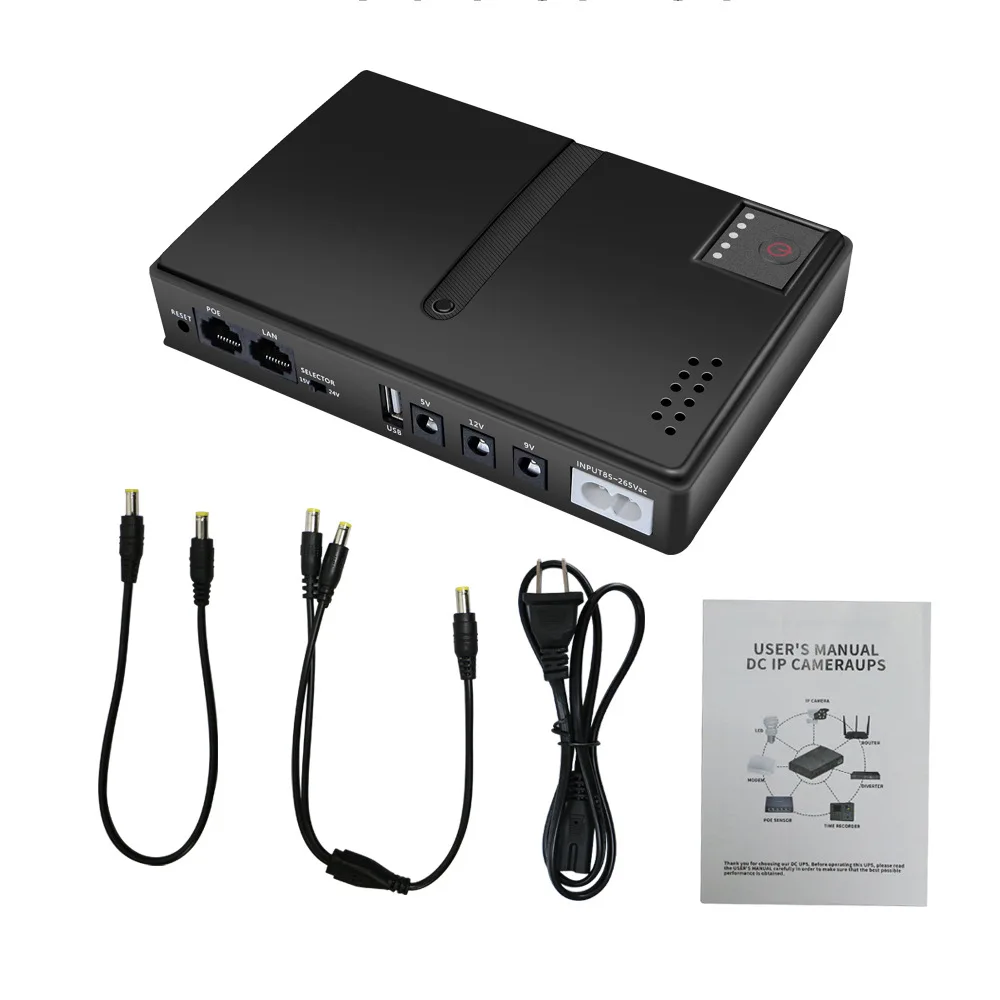 US Plug-Portable UPS Router 5V 9V 12V Uninterruptible Power Supply for WiFi Router 10400MA 36W Power Backup Adapter
