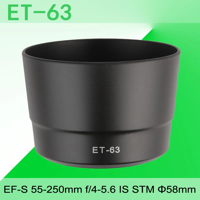 Et63 Paraluce Per Fotocamera Per Canon Eos 80D 90D 850D 750D 760D Supporto Dslr Ef-S 55-250Mm F/4-5.6 Is Stm 58Mm Accessori Per Lenti Filtranti