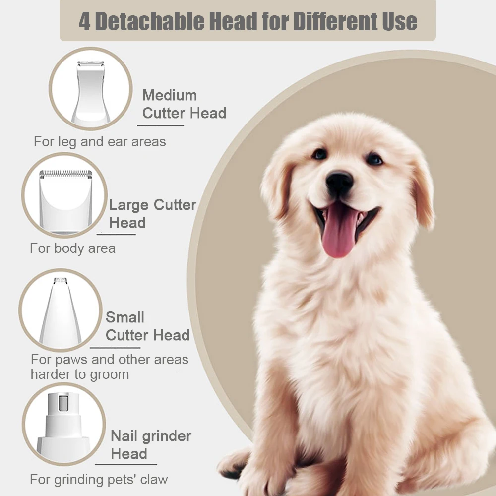 Pet clipper multi-functional wireless low noise for dogs cats rabbits grooming haircut machine