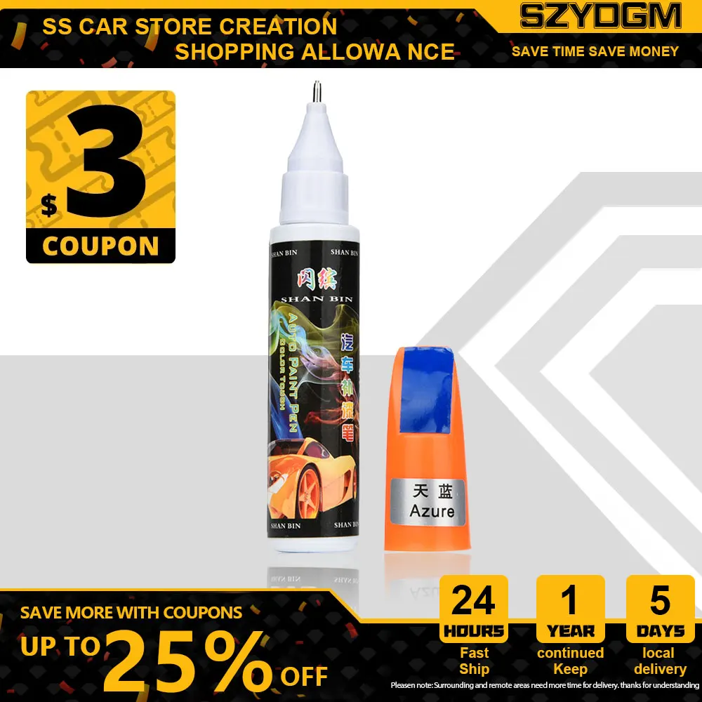 

1PC 12ml Car Accessories Truck Auto Coat Scratch Clear Repair Paint Pen Touch Up Remover Applicator Tool Pen Waxing