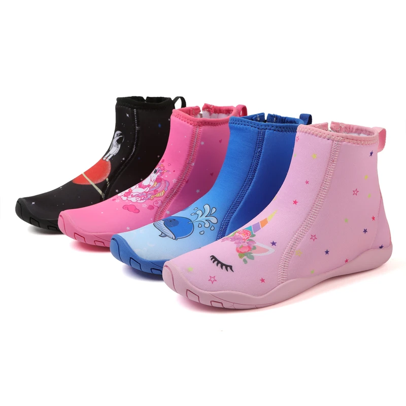 High Ankle Children's Students Barefoot Quick-Drying Diving Shoes Beach Swimming Shoes Aqua Shoes Indoor Fitness Running Shoes new kids rain boots girls fashion children s boys ankle eva waterproof boots outfits rubber water shoes rainboots spring autumn