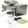 610W Oil Press Machine Automatic Commercial Oil Presser Cold Hot Press,Stainless Steel Kitchen Oil Press Machine With digital sc 2