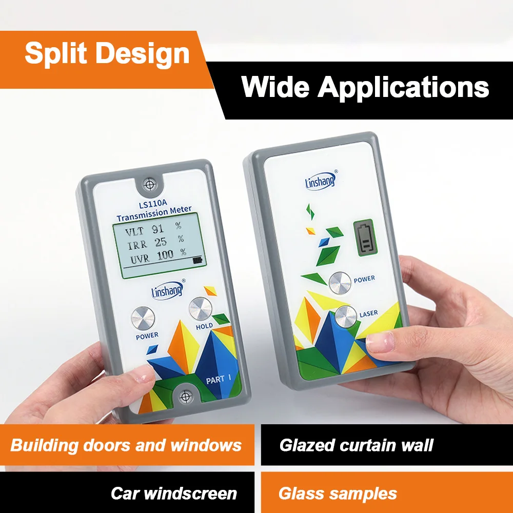 Window Solar Film Meter LS110A Split UV 365nm and IR 940nm VLT Stick-film Glass Simple Operation Parallel Optical Path Stable
