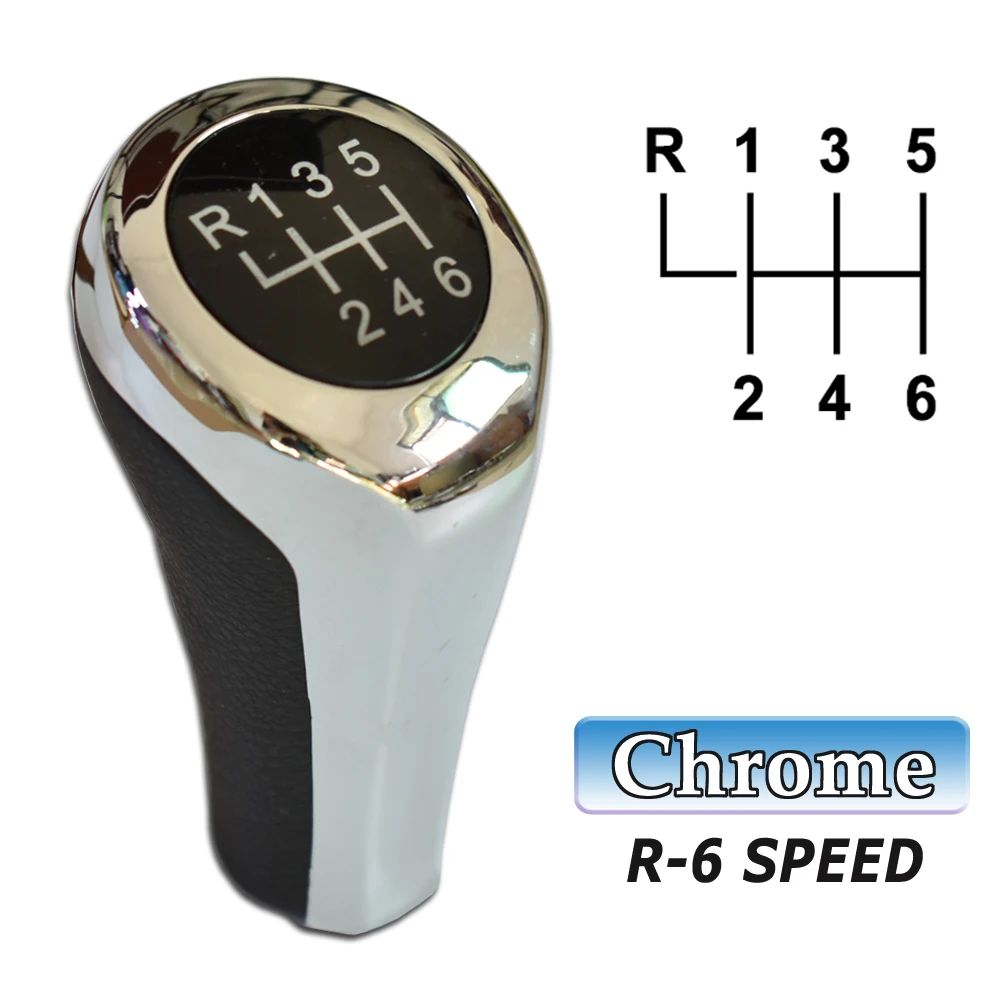 Premium Leather Gear Stick Shift Knob, 5 & 6 Speed