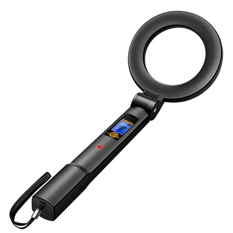 Foldable Handheld Metal Detector 360 Scanning Metal Tester Foldable Backlight LED Display Sound & Vibration Alerts