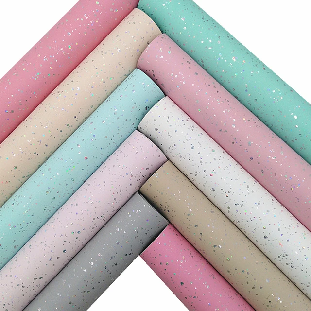 Felt Backing Glitter Vinyl Chunky Glitter DIY Faux Leather Sheets