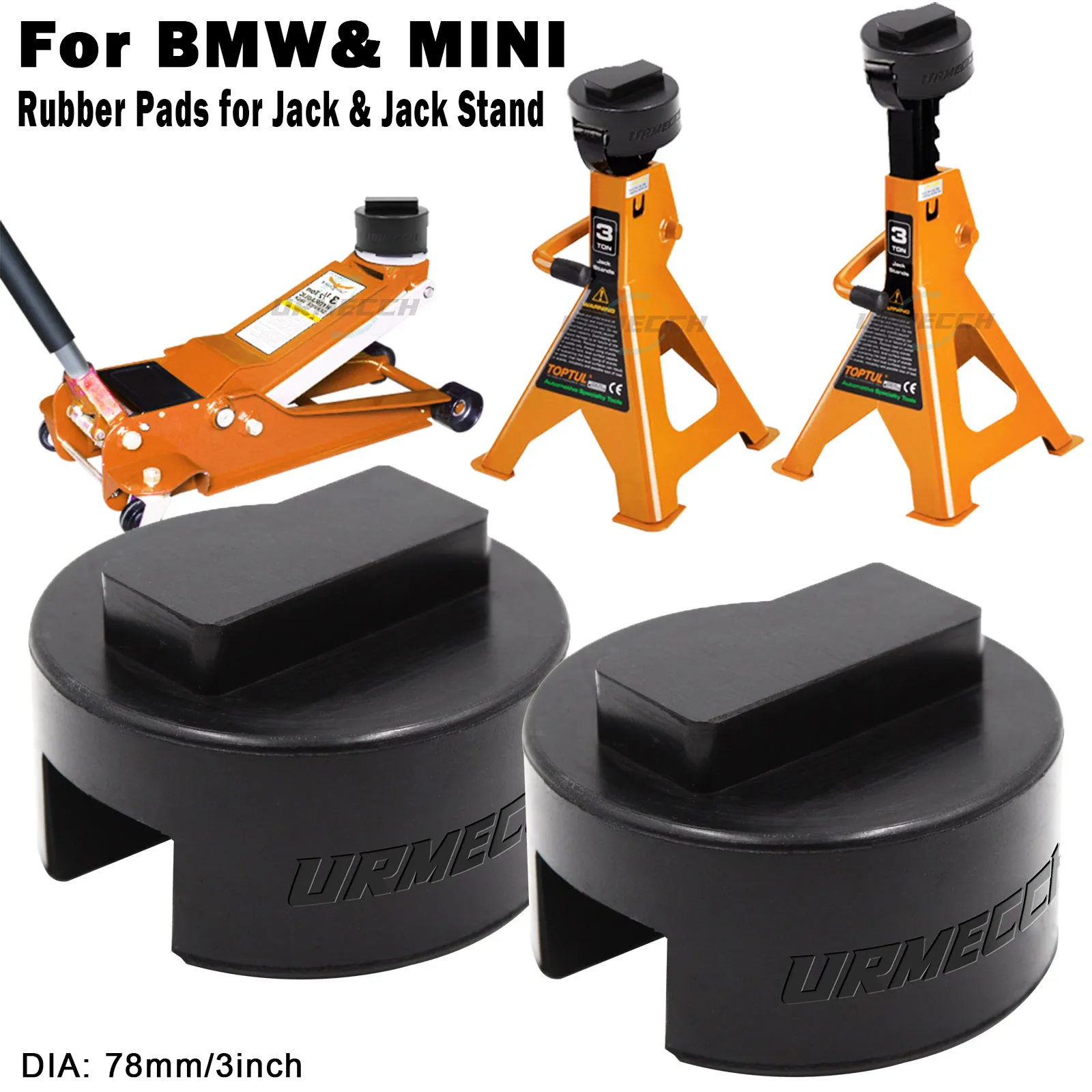 RubberPadFloorJackStandAdapterForBMW345SeriesE46E90E39