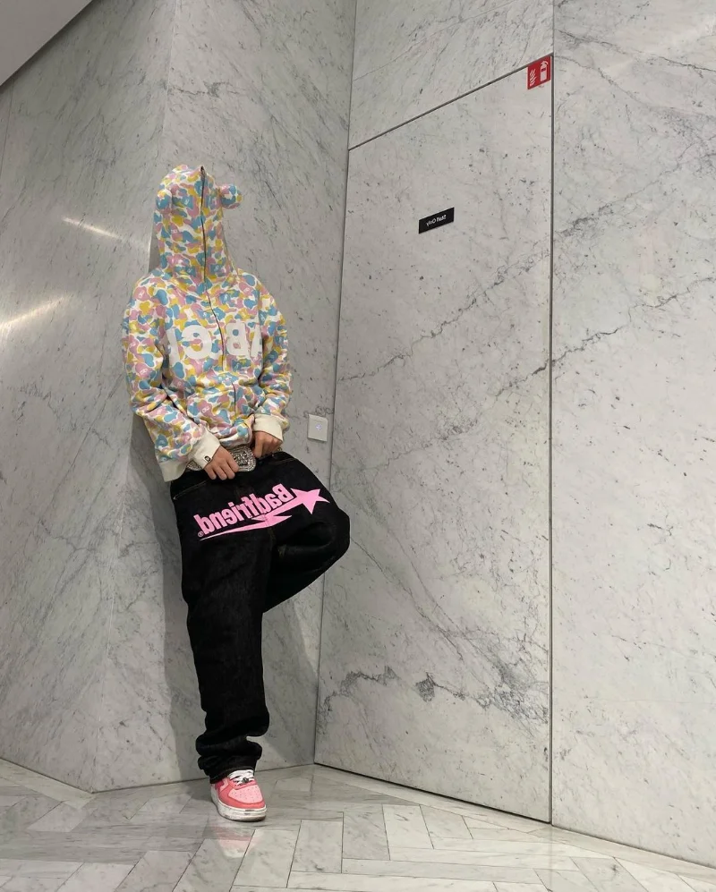 Y2K ĳ־  Trousers2023 μ   ƮƮ Ʈ   ٸ û      Ʈ