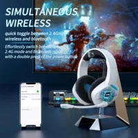 BINNUNE BW01 Wireless Gaming Headset with Mic for PC PS4 PS5 2.4G Bluetooth USB Gamer Headphones with Mic for Laptop Computer - Image 2