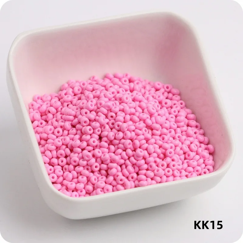 Durable Solid Color Glass Rice Beads