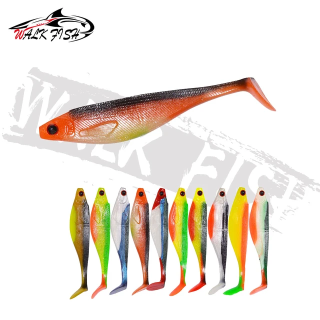 WALK FISH 4PCS/Lot 9.5cm 4.7g Soft Fishing Lures T Tail Jigging Fishing  Bait Silicone Bass Fishing Bait Freshwater Saltwater - AliExpress