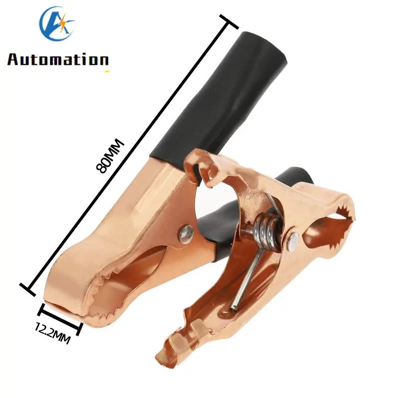 50A Red + Black 80mm Crocodile Car Caravan Van Battery Test Lead Clips 2/10Pcs Alligator Clips Connector Plug Power