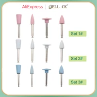 4Pcs Dental Composite Polishing Material Silicone Polishing Tip Grinding Heads Teeth Polisher For Low-Speed Handpiece